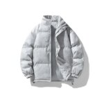 Winter Men Down Coat American Retro Printed Stand Collar Male Outerwear Thicken Cold-proof Long Sleeve Zipper Loose Man Jacket - Image 5