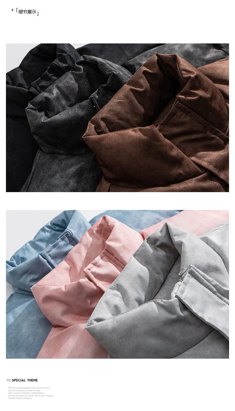 Winter Men Down Coat American Retro Printed Stand Collar Male Outerwear Thicken Cold-proof Long Sleeve Zipper Loose Man Jacket Winter Men Down Coat American Retro Printed Stand Collar Male Outerwear Thicken Cold-proof Long Sleeve Zipper Loose Man Jacket