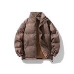 Winter Men Down Coat American Retro Printed Stand Collar Male Outerwear Thicken Cold-proof Long Sleeve Zipper Loose Man Jacket - Image 4