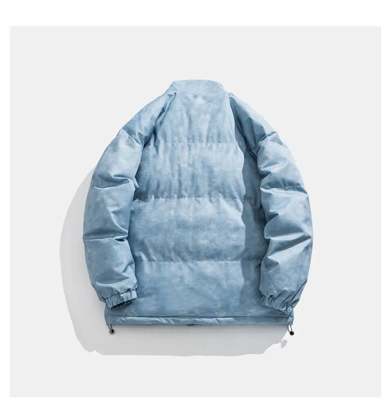 Winter Men Down Coat American Retro Printed Stand Collar Male Outerwear Thicken Cold-proof Long Sleeve Zipper Loose Man Jacket Winter Men Down Coat American Retro Printed Stand Collar Male Outerwear Thicken Cold-proof Long Sleeve Zipper Loose Man Jacket