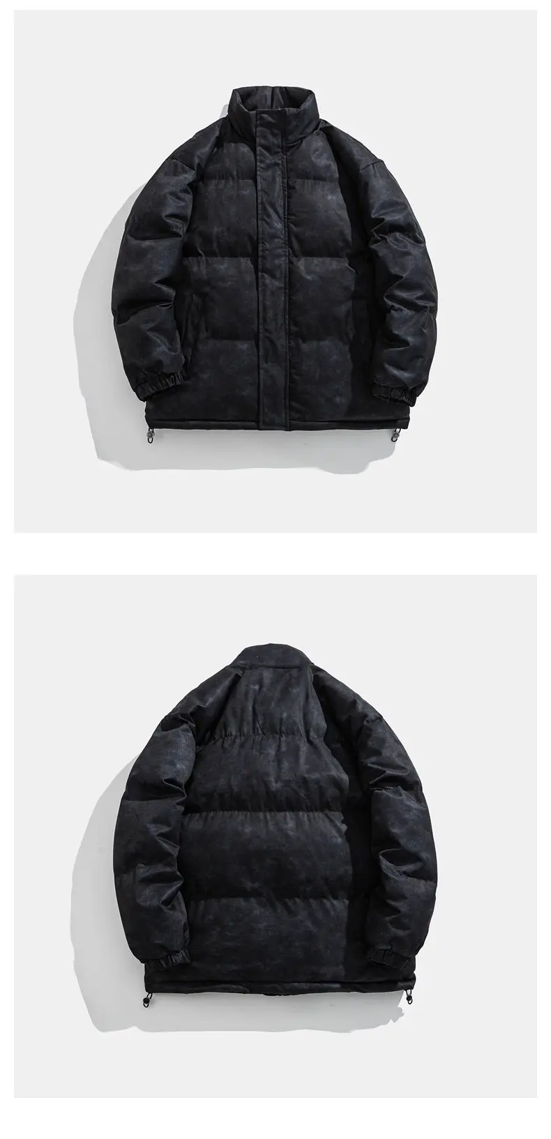 Winter Men Down Coat American Retro Printed Stand Collar Male Outerwear Thicken Cold-proof Long Sleeve Zipper Loose Man Jacket Winter Men Down Coat American Retro Printed Stand Collar Male Outerwear Thicken Cold-proof Long Sleeve Zipper Loose Man Jacket