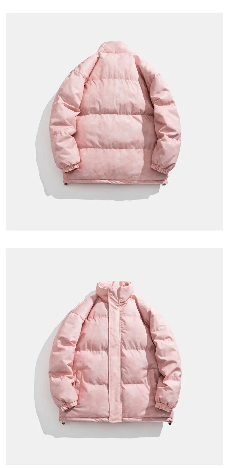 Winter Men Down Coat American Retro Printed Stand Collar Male Outerwear Thicken Cold-proof Long Sleeve Zipper Loose Man Jacket Winter Men Down Coat American Retro Printed Stand Collar Male Outerwear Thicken Cold-proof Long Sleeve Zipper Loose Man Jacket