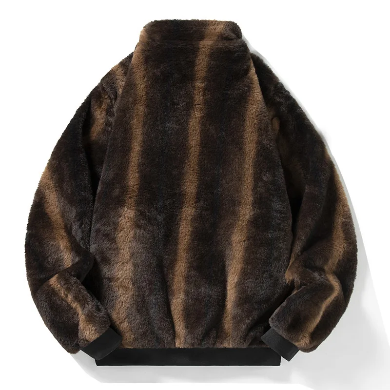 2025 New Winter Jackets Fleece Lined Jackets Zip Up Plush Unisex Thermal Jackets Men's Fleece-lined Thickened Stand Collar Jacke