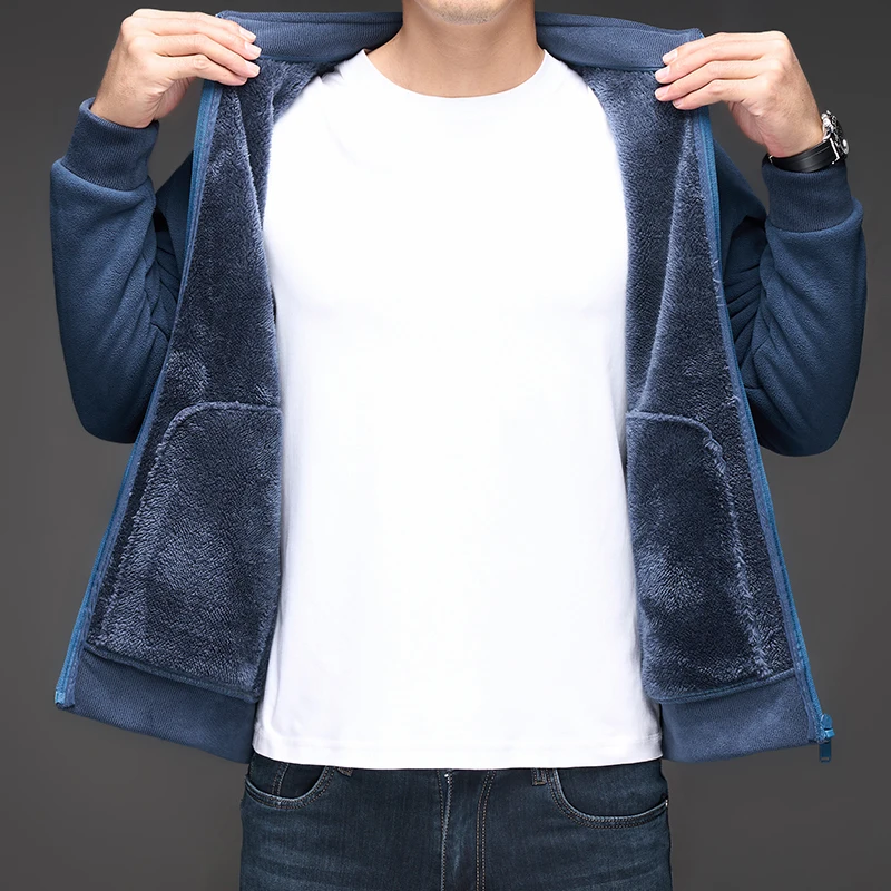 2025 autumn and winter new swan goose down warm zipper cardigan men's high-end exquisite Paul embroidery stand up collar jacket