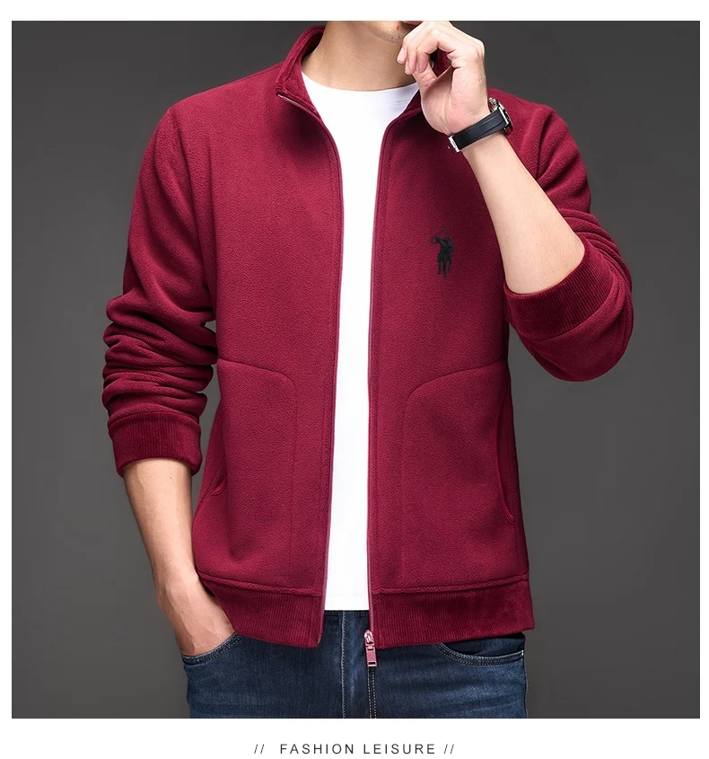 2025 autumn and winter new swan goose down warm zipper cardigan men's high-end exquisite Paul embroidery stand up collar jacket