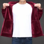 2025 autumn and winter new swan goose down warm zipper cardigan men's high-end exquisite Paul embroidery stand up collar jacket - Image 6