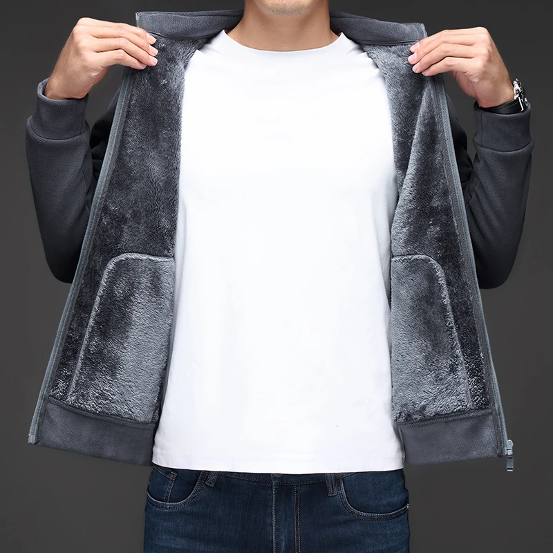 2025 autumn and winter new swan goose down warm zipper cardigan men's high-end exquisite Paul embroidery stand up collar jacket