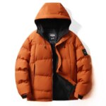 Men's Winter Thickened Hooded down Cotton Jacket 2025 New Style Youth Fashion Cold Resistance Outerwear Standard Fit Zipper C... - Image 4