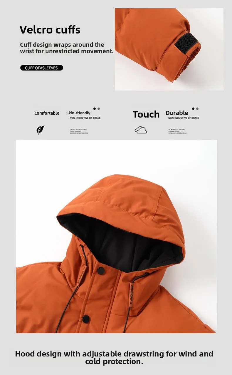 Men's Winter Thickened Hooded down Cotton Jacket 2025 New Style Youth Fashion Cold Resistance Outerwear Standard Fit Zipper C... Men's Winter Thickened Hooded down Cotton Jacket 2025 New Style Youth Fashion Cold Resistance Outerwear Standard Fit Zipper C...