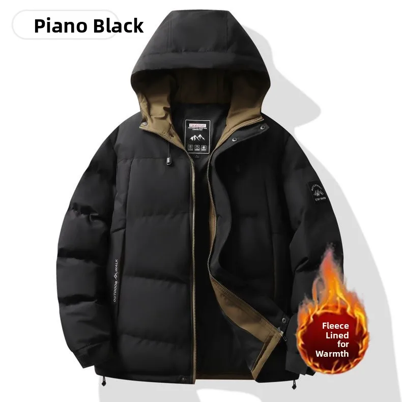 Men's Winter Thickened Hooded down Cotton Jacket 2025 New Style Youth Fashion Cold Resistance Outerwear Standard Fit Zipper C... Men's Winter Thickened Hooded down Cotton Jacket 2025 New Style Youth Fashion Cold Resistance Outerwear Standard Fit Zipper C...