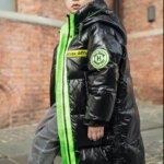 Boys Mid-Length Glossy Down Jacket Fleece Lined Thermal 2025 Winter New Stylish Big Boys Cotton Coat - Image 4