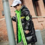 Boys Mid-Length Glossy Down Jacket Fleece Lined Thermal 2025 Winter New Stylish Big Boys Cotton Coat - Image 2