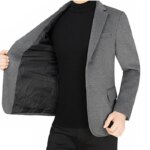 2025 Autumn Winter Man Blazer Simple Solid Color Business Casual Male Suit Coat Turn Down Collar Long Sleeve Men Outerwear - Image 5