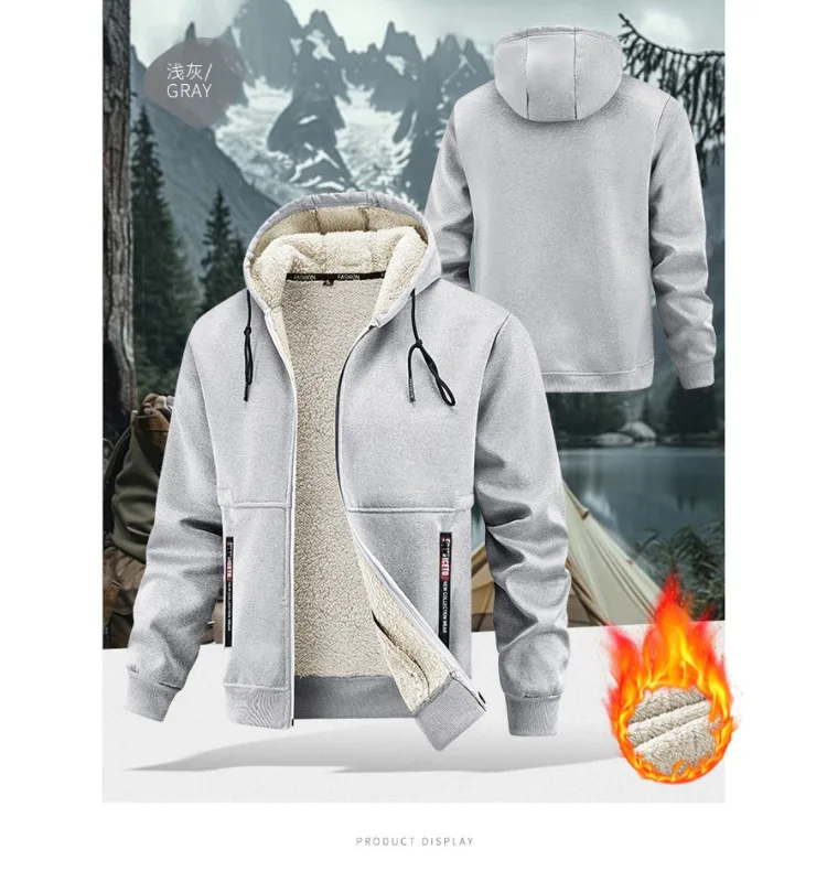 New Autumn and Winter Warm Jacket for Men, Thickened Lamb Wool, High-quality, Comfortable, Casual and Fashionable Jacket for Men New Autumn and Winter Warm Jacket for Men, Thickened Lamb Wool, High-quality, Comfortable, Casual and Fashionable Jacket for Men