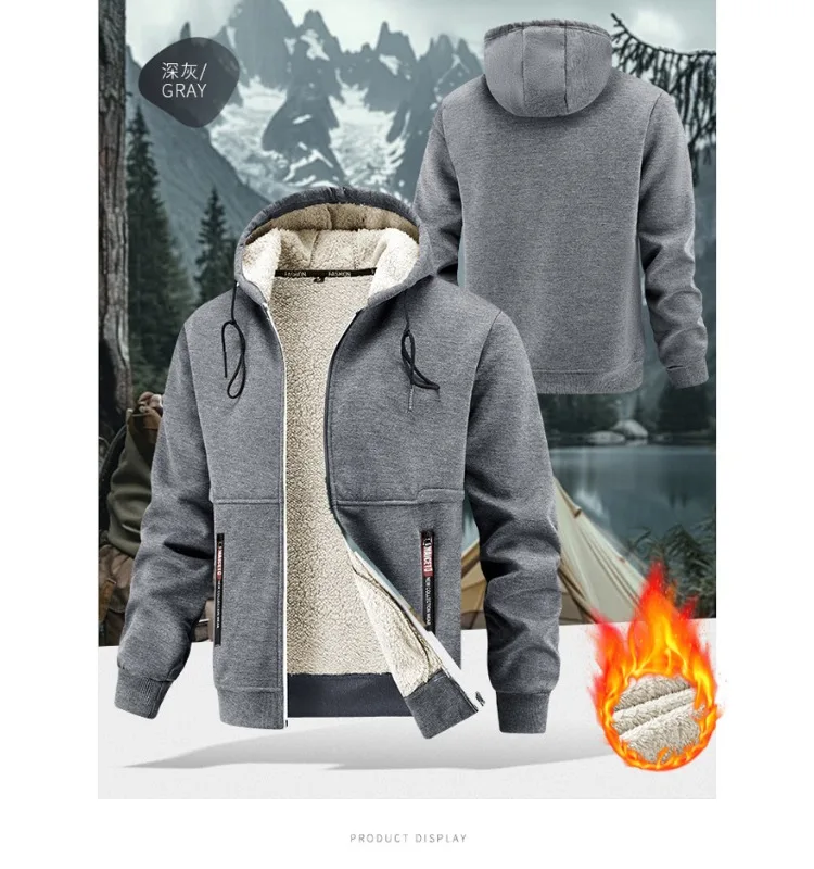 New Autumn and Winter Warm Jacket for Men, Thickened Lamb Wool, High-quality, Comfortable, Casual and Fashionable Jacket for Men New Autumn and Winter Warm Jacket for Men, Thickened Lamb Wool, High-quality, Comfortable, Casual and Fashionable Jacket for Men