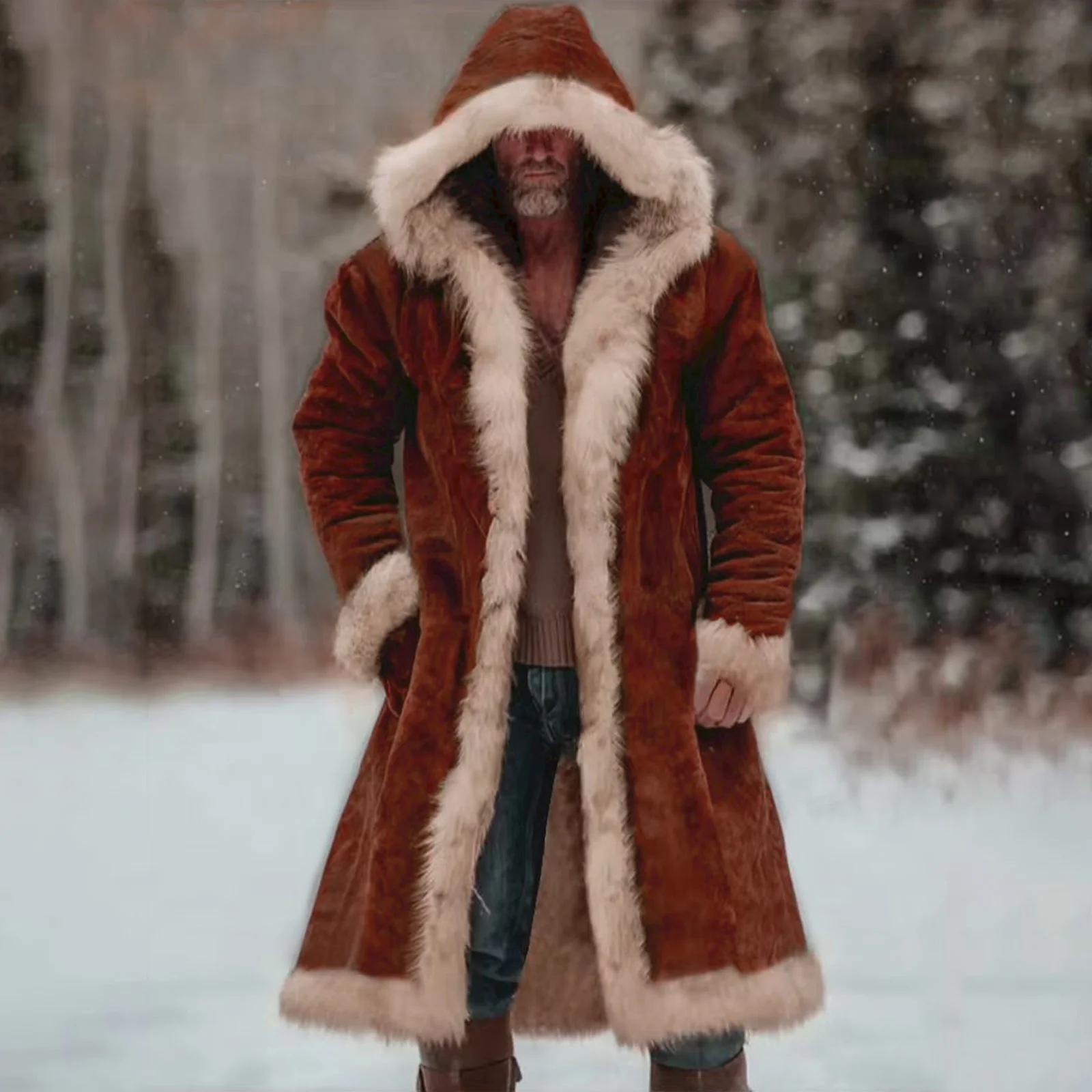 Men'S Solid Color Winter Jacket Button Pocket Work Wear Plus Jacket Men'S Casual Long Coat Overcoat Outerwear Winter Clothes Men'S Solid Color Winter Jacket Button Pocket Work Wear Plus Jacket Men'S Casual Long Coat Overcoat Outerwear Winter Clothes