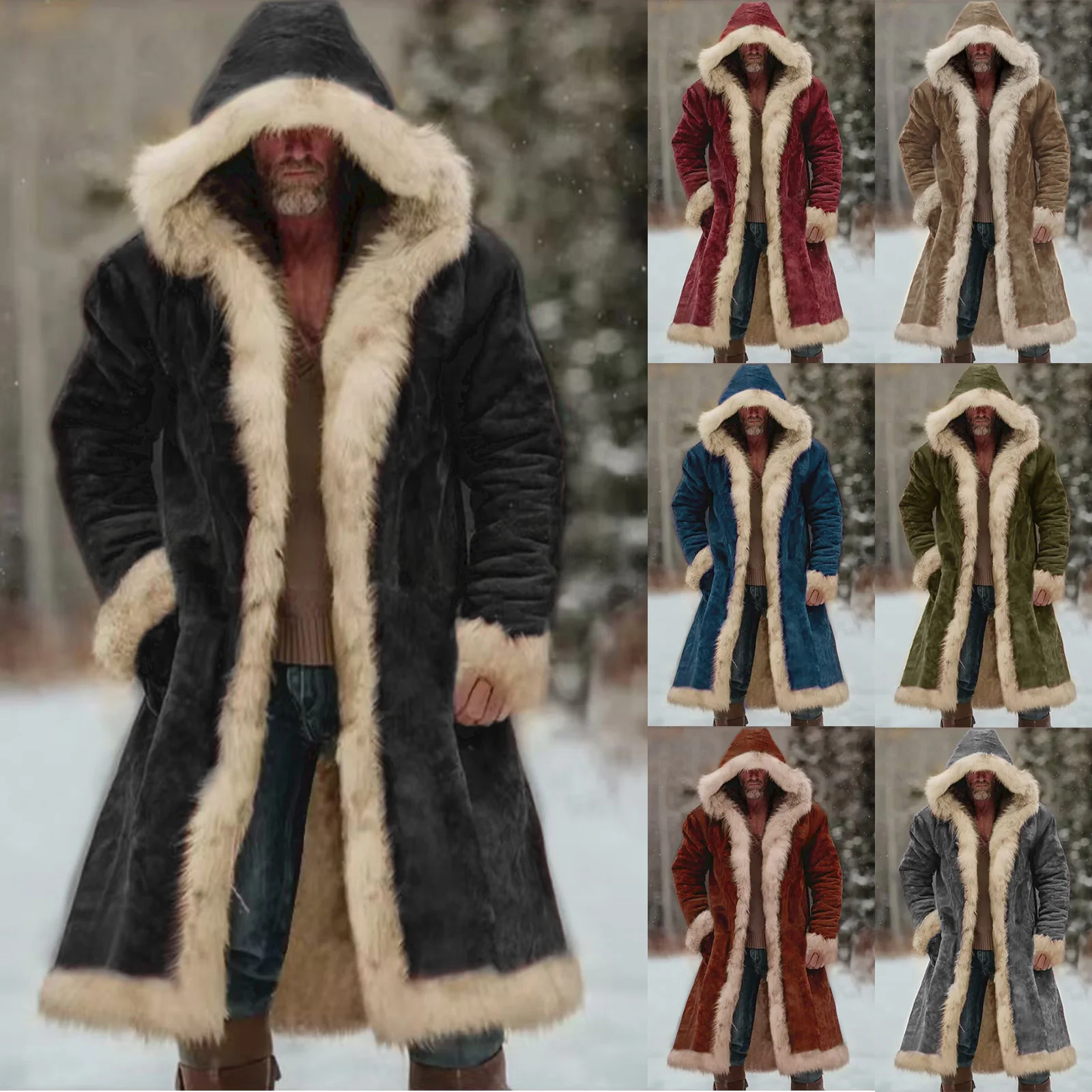Men'S Solid Color Winter Jacket Button Pocket Work Wear Plus Jacket Men'S Casual Long Coat Overcoat Outerwear Winter Clothes Men'S Solid Color Winter Jacket Button Pocket Work Wear Plus Jacket Men'S Casual Long Coat Overcoat Outerwear Winter Clothes