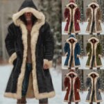 Men'S Solid Color Winter Jacket Button Pocket Work Wear Plus Jacket Men'S Casual Long Coat Overcoat Outerwear Winter Clothes