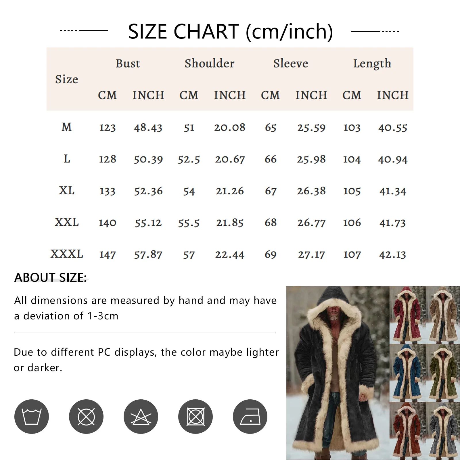 Men'S Solid Color Winter Jacket Button Pocket Work Wear Plus Jacket Men'S Casual Long Coat Overcoat Outerwear Winter Clothes Men'S Solid Color Winter Jacket Button Pocket Work Wear Plus Jacket Men'S Casual Long Coat Overcoat Outerwear Winter Clothes