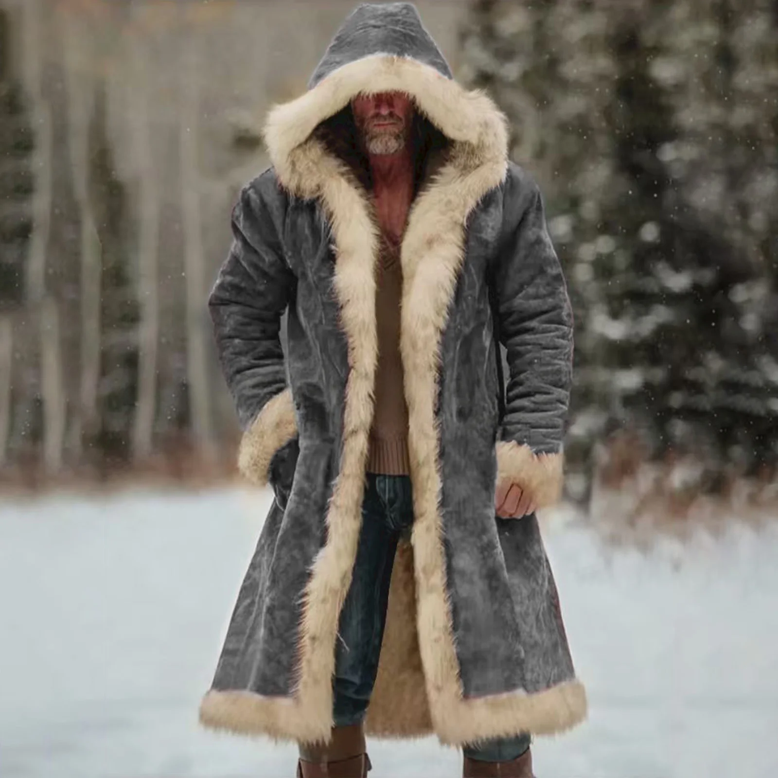 Men'S Solid Color Winter Jacket Button Pocket Work Wear Plus Jacket Men'S Casual Long Coat Overcoat Outerwear Winter Clothes Men'S Solid Color Winter Jacket Button Pocket Work Wear Plus Jacket Men'S Casual Long Coat Overcoat Outerwear Winter Clothes