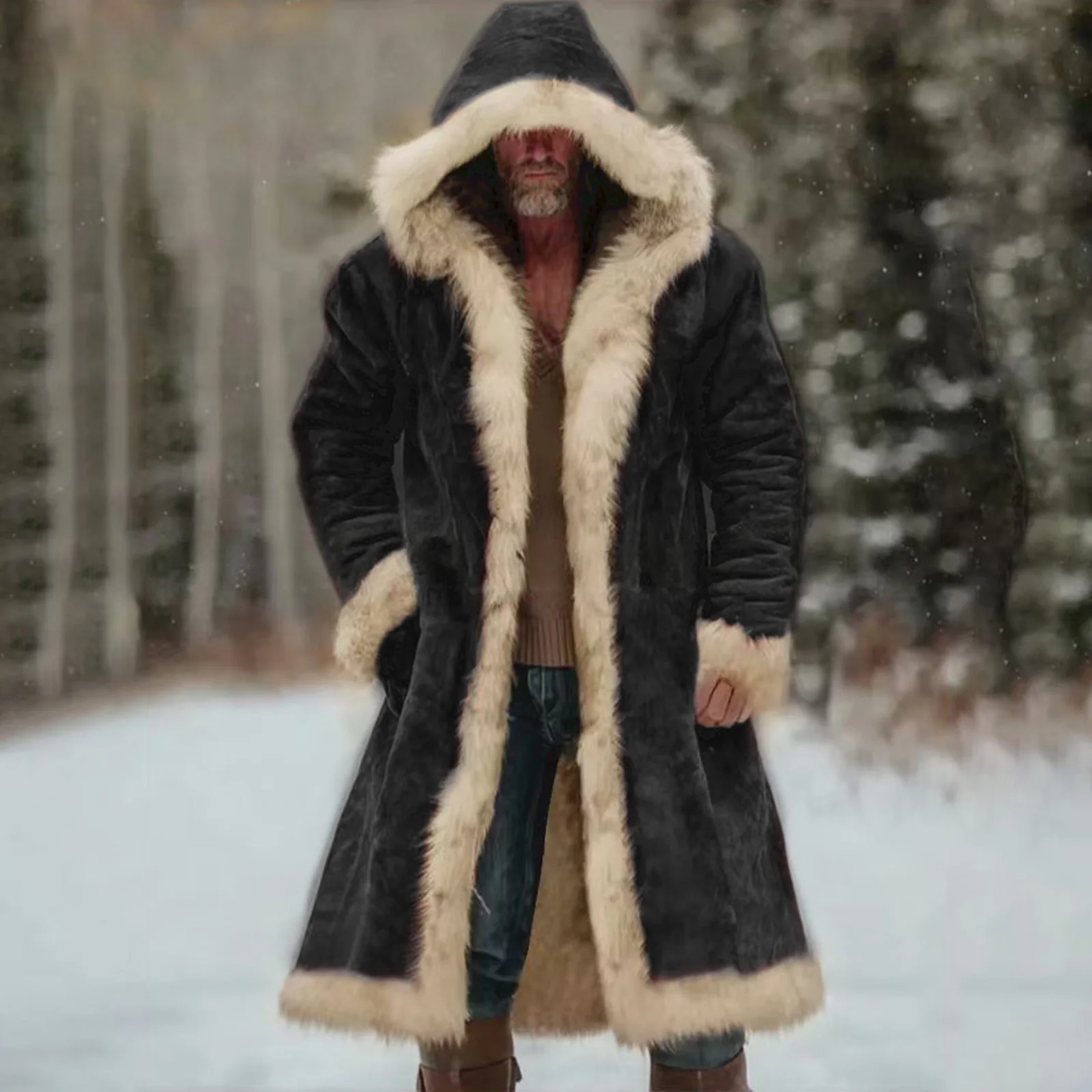 Men'S Solid Color Winter Jacket Button Pocket Work Wear Plus Jacket Men'S Casual Long Coat Overcoat Outerwear Winter Clothes Men'S Solid Color Winter Jacket Button Pocket Work Wear Plus Jacket Men'S Casual Long Coat Overcoat Outerwear Winter Clothes