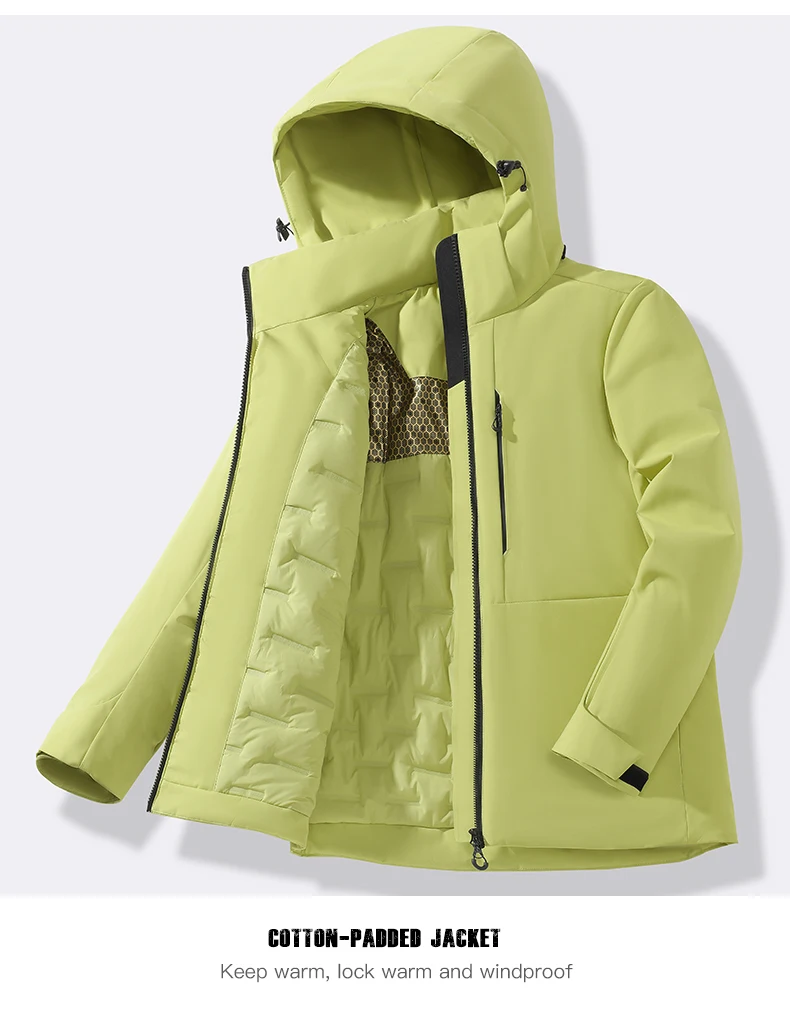 JNLN Unisex Waterproof Fleece Jackets Winter Windproof Thermal Windbreaker Men Women Hiking Camping Skiing Climbing Raincoat