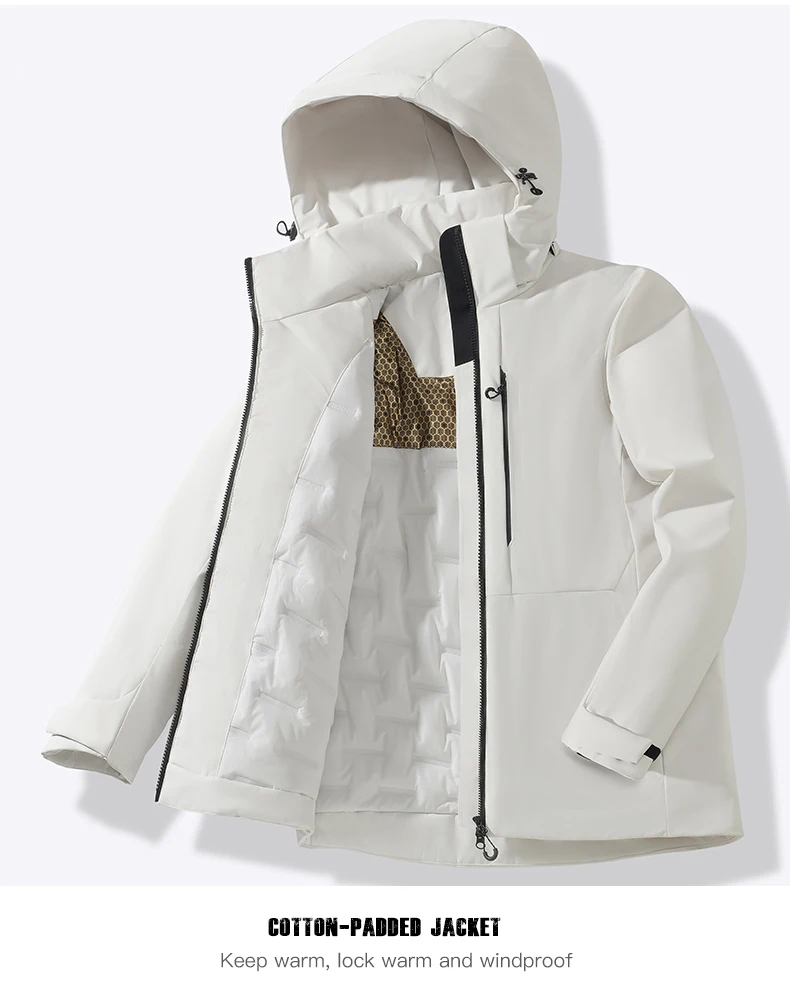 JNLN Unisex Waterproof Fleece Jackets Winter Windproof Thermal Windbreaker Men Women Hiking Camping Skiing Climbing Raincoat