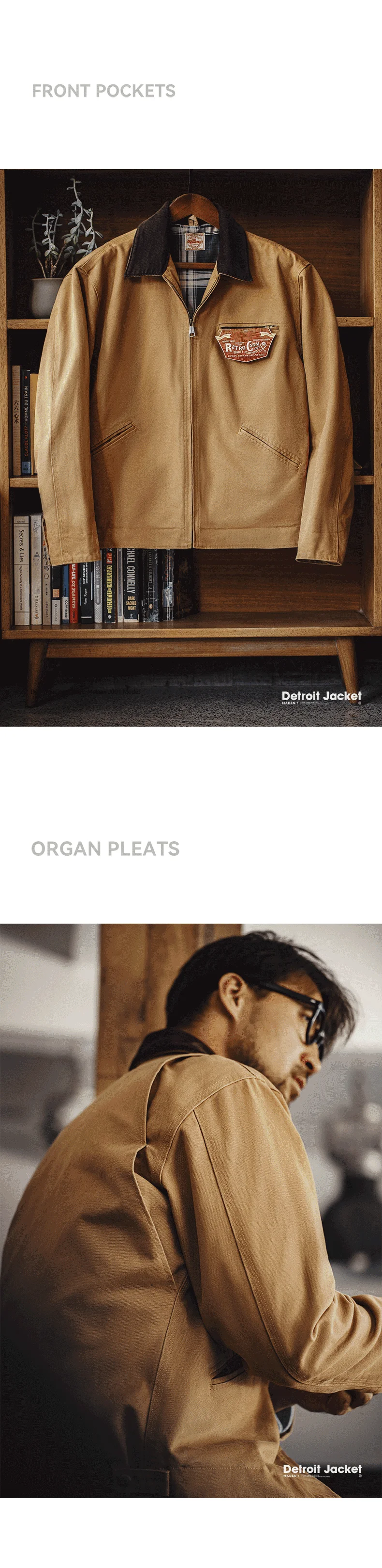 Maden Retro Interstellar Same Style J001 Jacket Canvas Detroit Hunting Jacket Heavyweight Pocket Work Jacket Lapel Collar Coat Maden Retro Interstellar Same Style J001 Jacket Canvas Detroit Hunting Jacket Heavyweight Pocket Work Jacket Lapel Collar Coat