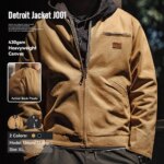 Maden Retro Interstellar Same Style J001 Jacket Canvas Detroit Hunting Jacket Heavyweight Pocket Work Jacket Lapel Collar Coat