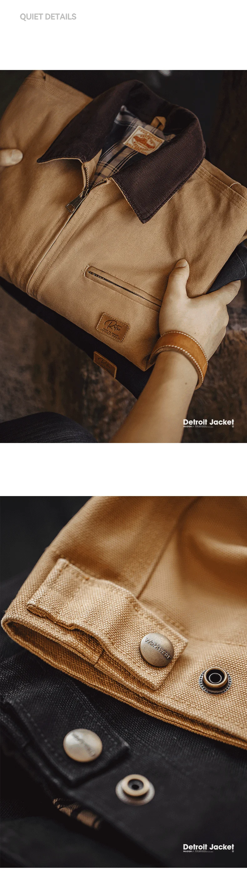 Maden Retro Interstellar Same Style J001 Jacket Canvas Detroit Hunting Jacket Heavyweight Pocket Work Jacket Lapel Collar Coat Maden Retro Interstellar Same Style J001 Jacket Canvas Detroit Hunting Jacket Heavyweight Pocket Work Jacket Lapel Collar Coat