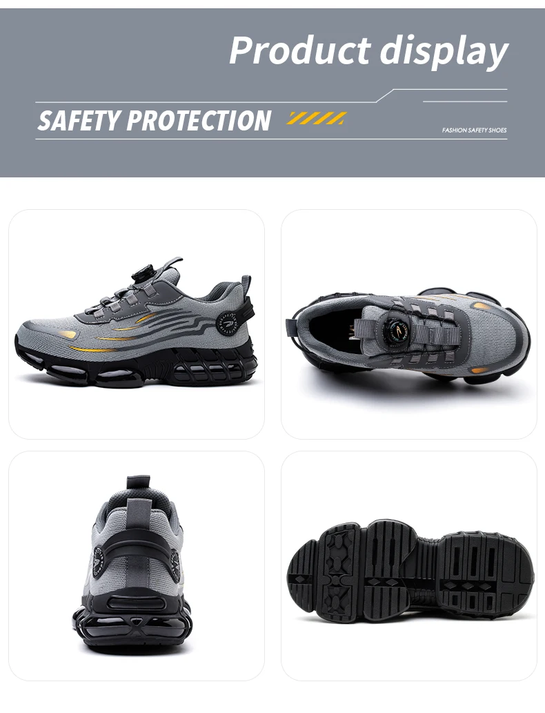 Rotating Button New Safety Shoes Men Anti-smash Anti-puncture Work Shoes Fashion Men Sport Shoes Security Protective Boots Men Rotating Button New Safety Shoes Men Anti-smash Anti-puncture Work Shoes Fashion Men Sport Shoes Security Protective Boots Men