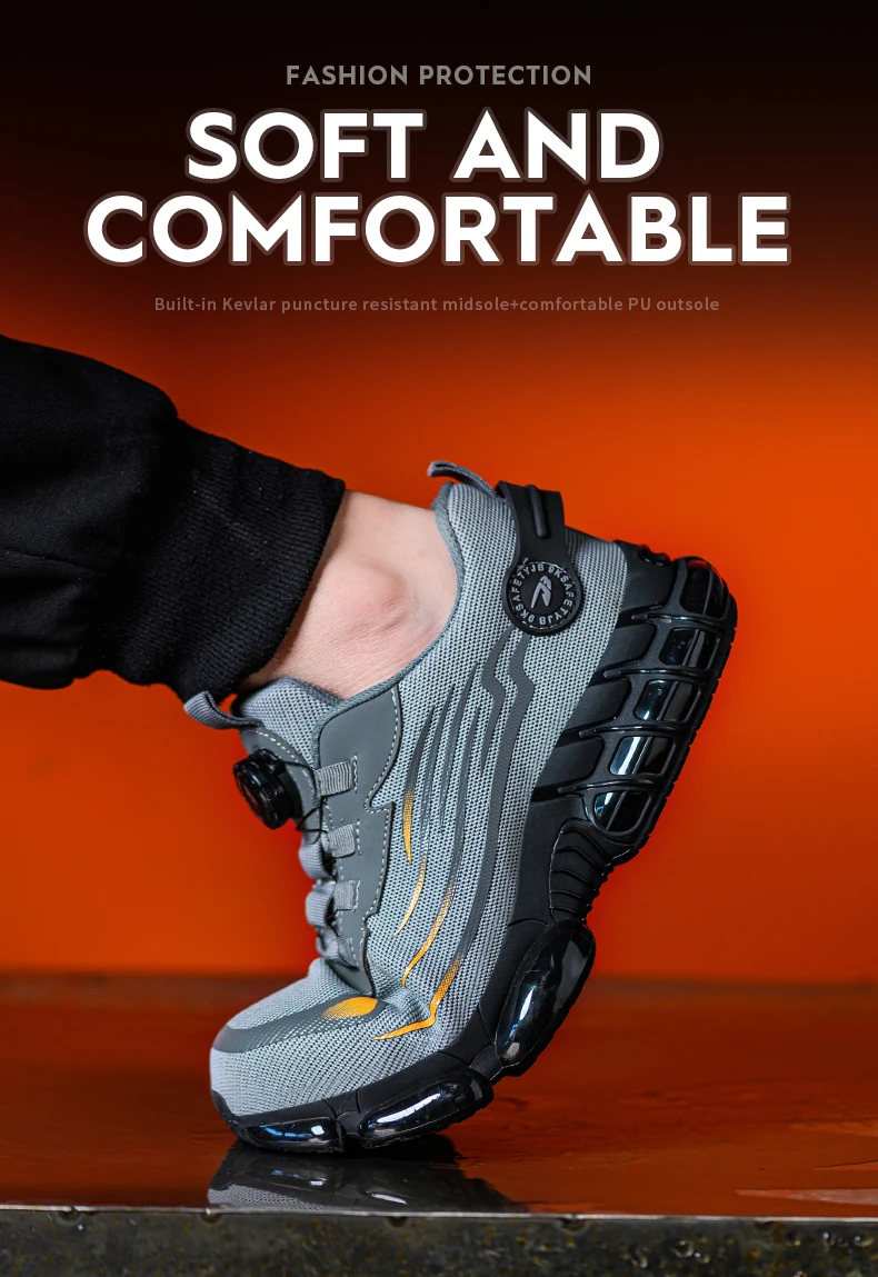 Rotating Button New Safety Shoes Men Anti-smash Anti-puncture Work Shoes Fashion Men Sport Shoes Security Protective Boots Men Rotating Button New Safety Shoes Men Anti-smash Anti-puncture Work Shoes Fashion Men Sport Shoes Security Protective Boots Men