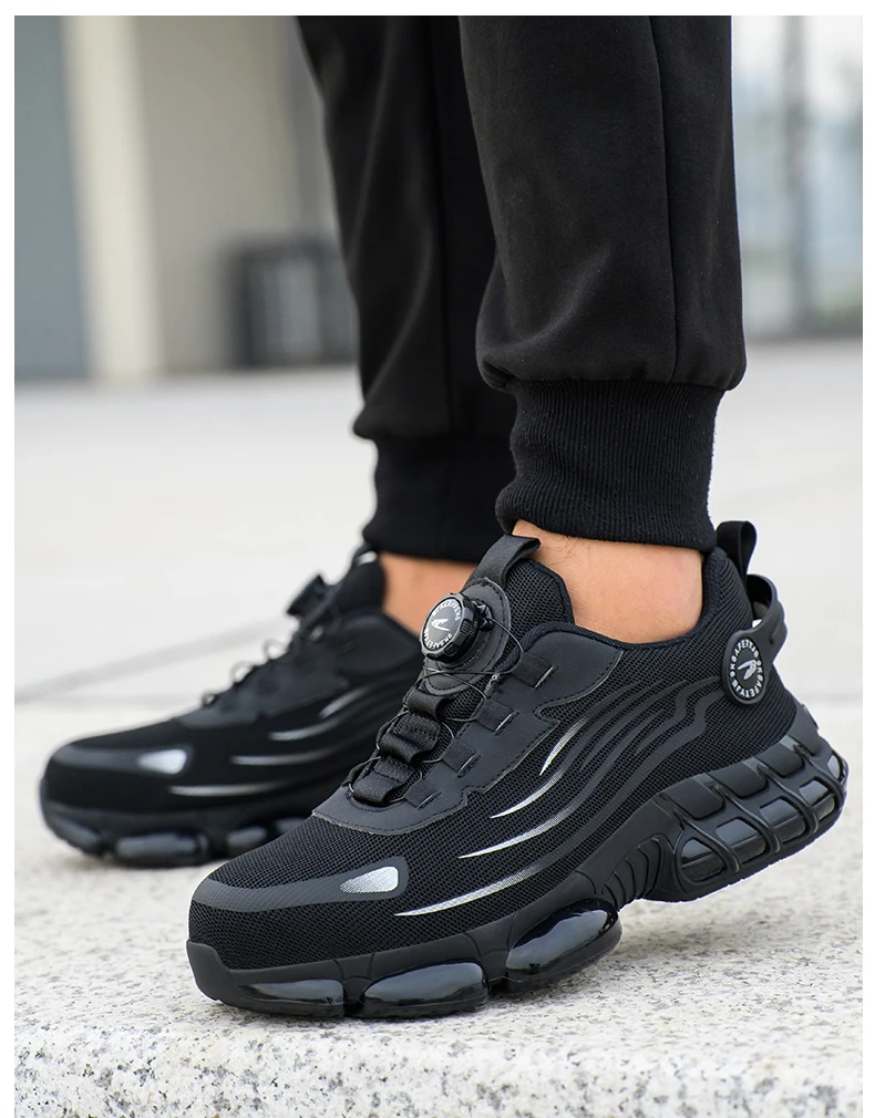 Rotating Button New Safety Shoes Men Anti-smash Anti-puncture Work Shoes Fashion Men Sport Shoes Security Protective Boots Men Rotating Button New Safety Shoes Men Anti-smash Anti-puncture Work Shoes Fashion Men Sport Shoes Security Protective Boots Men