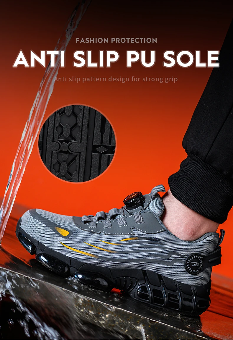 Rotating Button New Safety Shoes Men Anti-smash Anti-puncture Work Shoes Fashion Men Sport Shoes Security Protective Boots Men Rotating Button New Safety Shoes Men Anti-smash Anti-puncture Work Shoes Fashion Men Sport Shoes Security Protective Boots Men
