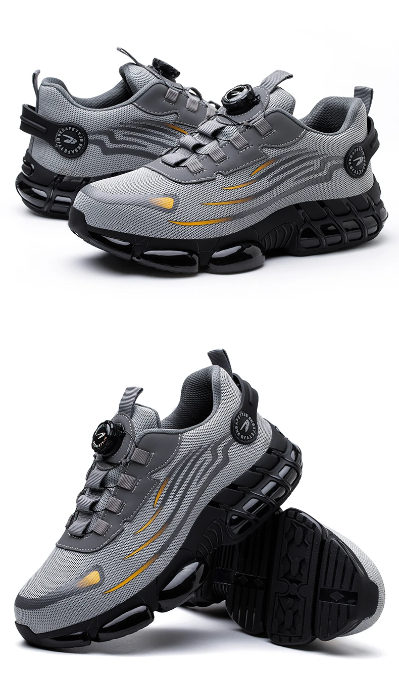 Rotating Button New Safety Shoes Men Anti-smash Anti-puncture Work Shoes Fashion Men Sport Shoes Security Protective Boots Men Rotating Button New Safety Shoes Men Anti-smash Anti-puncture Work Shoes Fashion Men Sport Shoes Security Protective Boots Men
