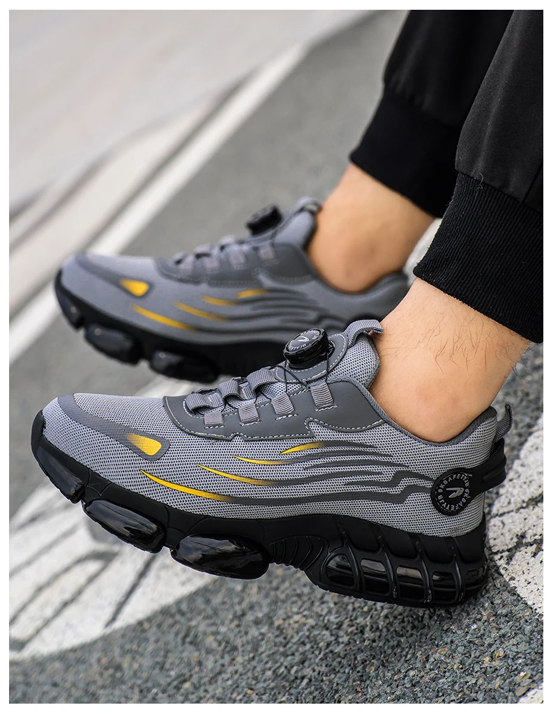 Rotating Button New Safety Shoes Men Anti-smash Anti-puncture Work Shoes Fashion Men Sport Shoes Security Protective Boots Men Rotating Button New Safety Shoes Men Anti-smash Anti-puncture Work Shoes Fashion Men Sport Shoes Security Protective Boots Men
