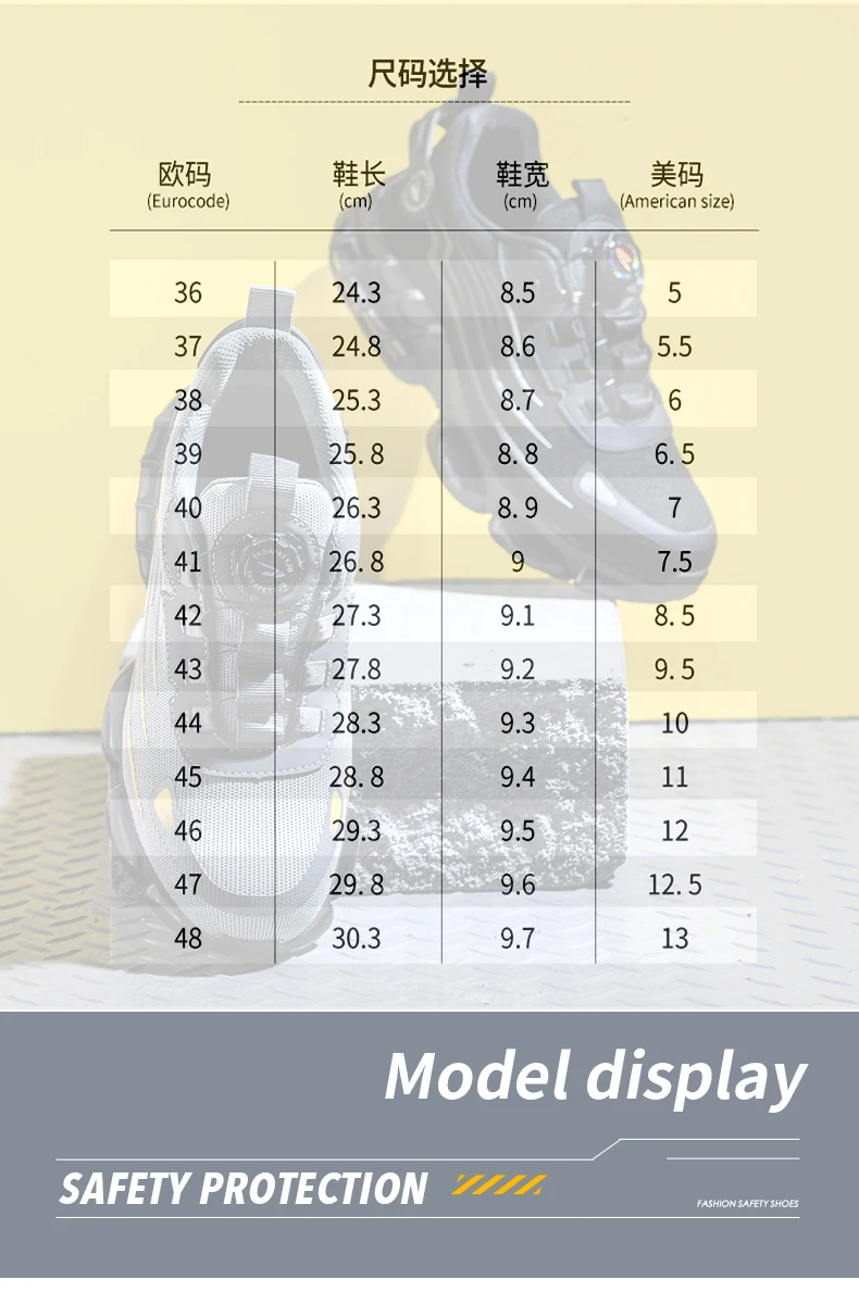 Rotating Button New Safety Shoes Men Anti-smash Anti-puncture Work Shoes Fashion Men Sport Shoes Security Protective Boots Men Rotating Button New Safety Shoes Men Anti-smash Anti-puncture Work Shoes Fashion Men Sport Shoes Security Protective Boots Men