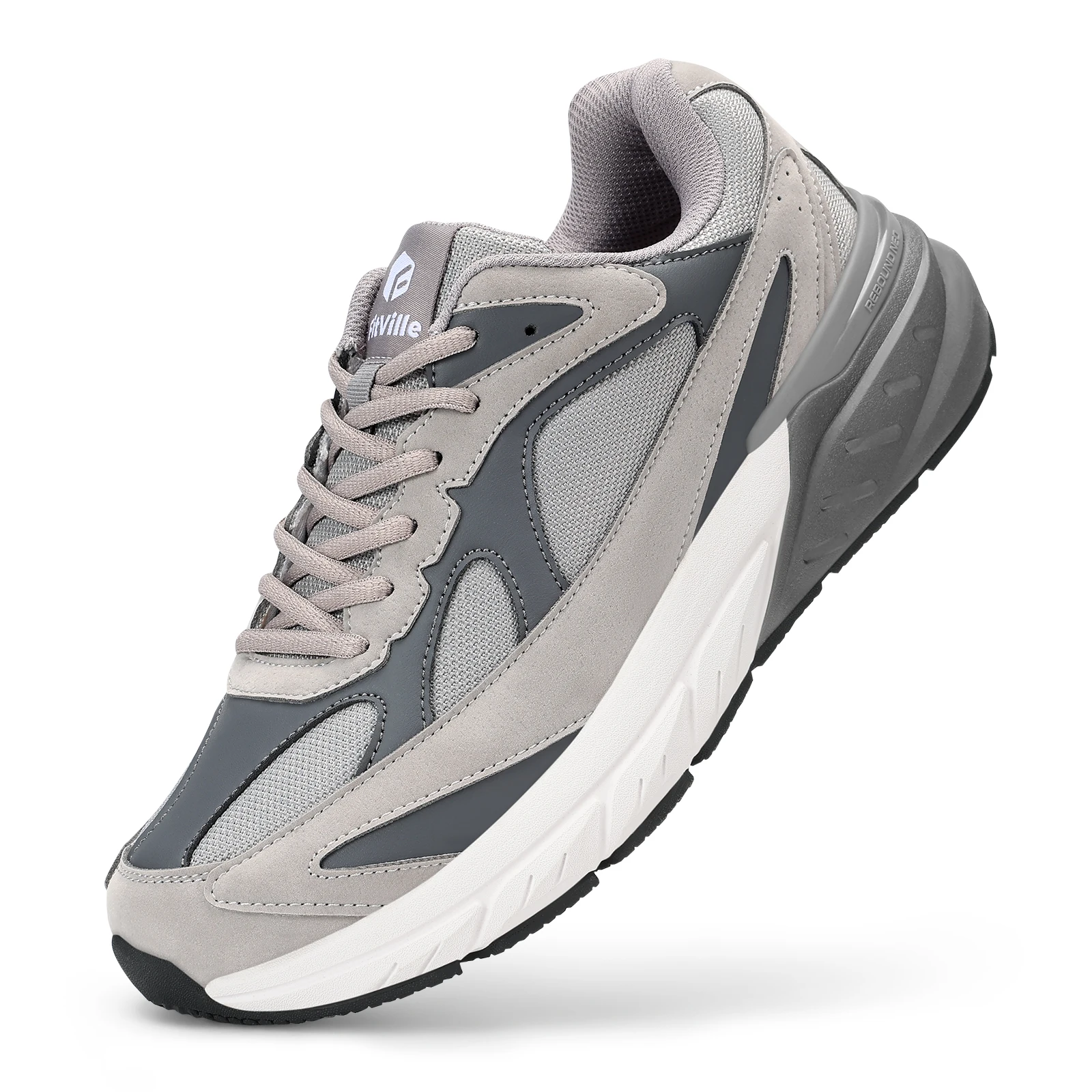 Fitville Extra Wide Walking Shoes for Men Wide Cushioned Sports Shoes For Swollen Feet Flat Feet Arch Fit Relieve Heel Pain