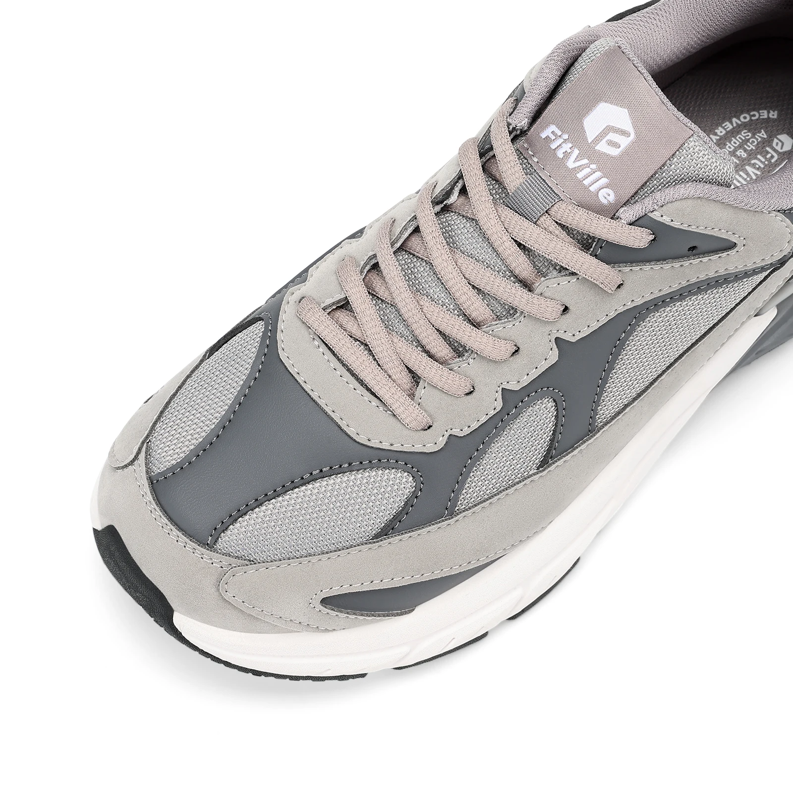 Fitville Extra Wide Walking Shoes for Men Wide Cushioned Sports Shoes For Swollen Feet Flat Feet Arch Fit Relieve Heel Pain