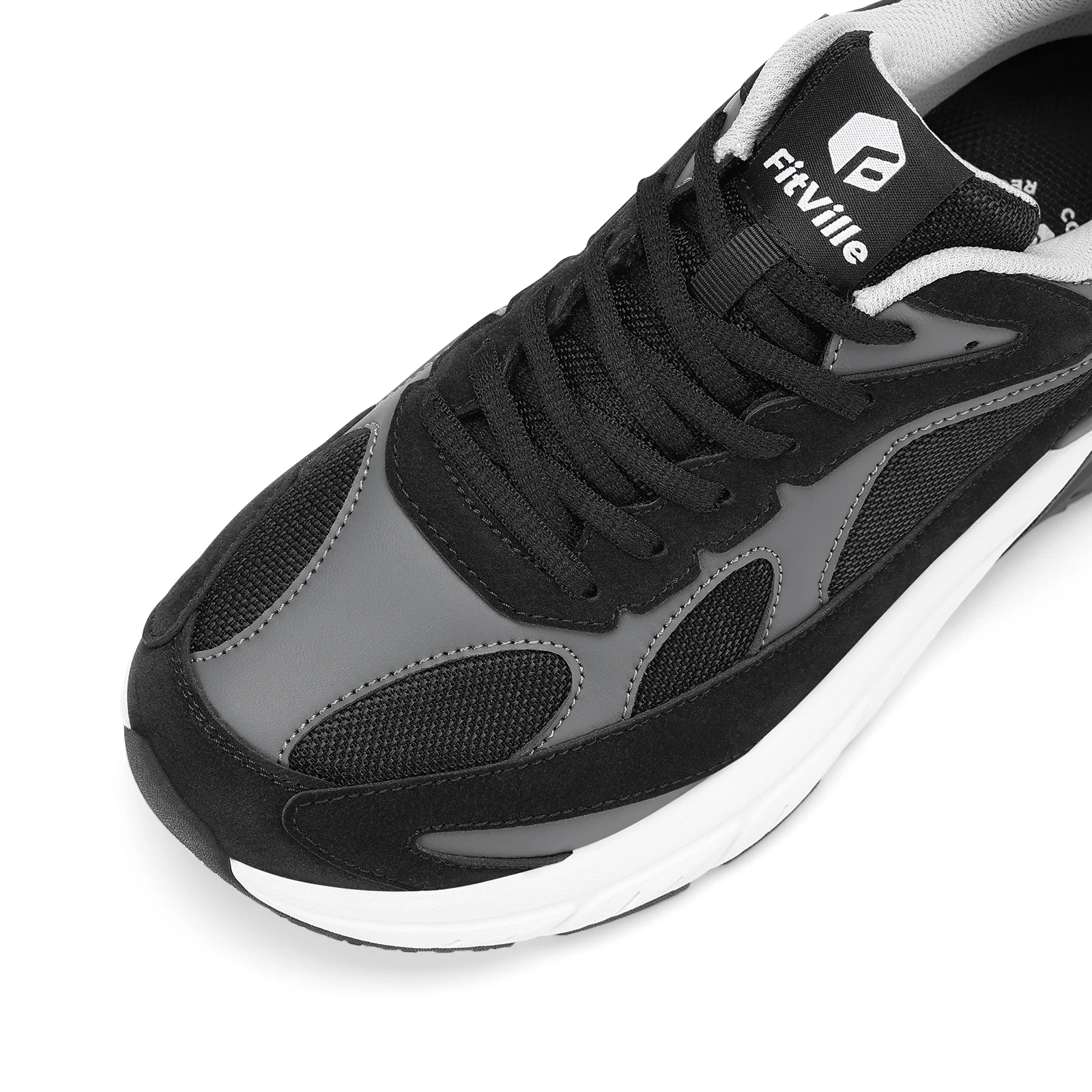 Fitville Extra Wide Walking Shoes for Men Wide Cushioned Sports Shoes For Swollen Feet Flat Feet Arch Fit Relieve Heel Pain