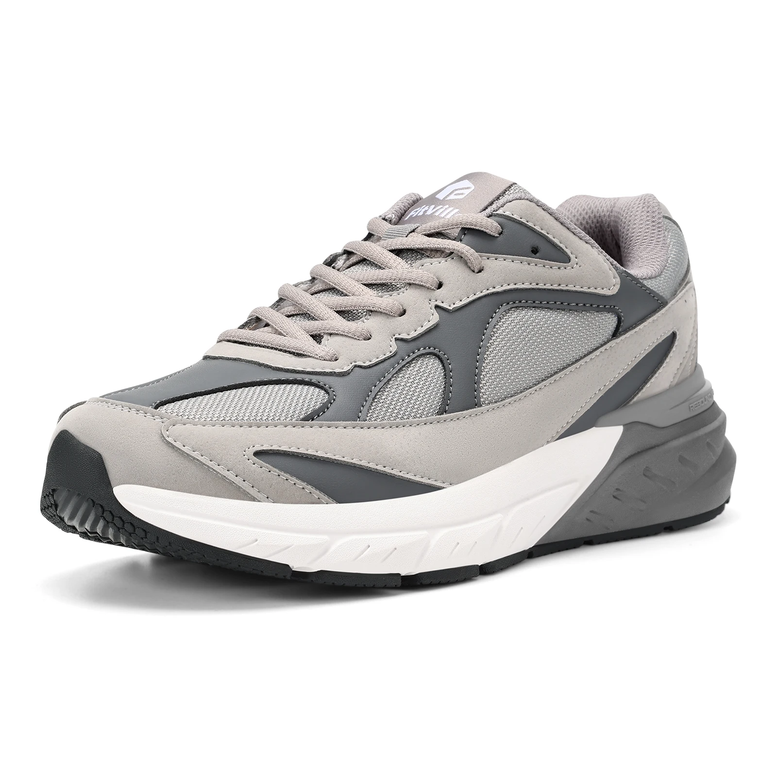 Fitville Extra Wide Walking Shoes for Men Wide Cushioned Sports Shoes For Swollen Feet Flat Feet Arch Fit Relieve Heel Pain