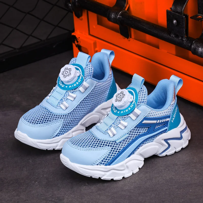 New Children Sports Shoes Boy Sneaker Black Mesh Summer Breathable Kids Casual Shoes Boy Running Tennis Running Sneaker