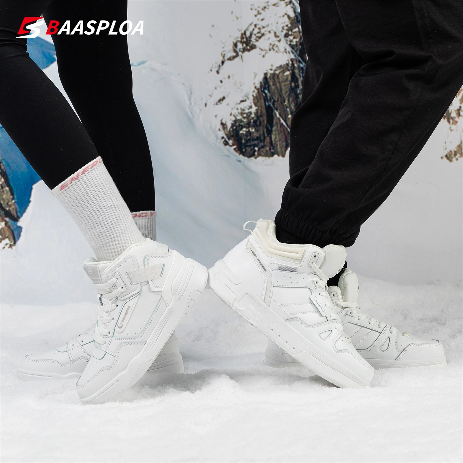 New Baasploa Men's Winter Cotton Shoes Thickened Men's Shoes Outdoor Non-Slip Waterproof Men's Casual Sports Walking Shoes New Baasploa Men's Winter Cotton Shoes Thickened Men's Shoes Outdoor Non-Slip Waterproof Men's Casual Sports Walking Shoes