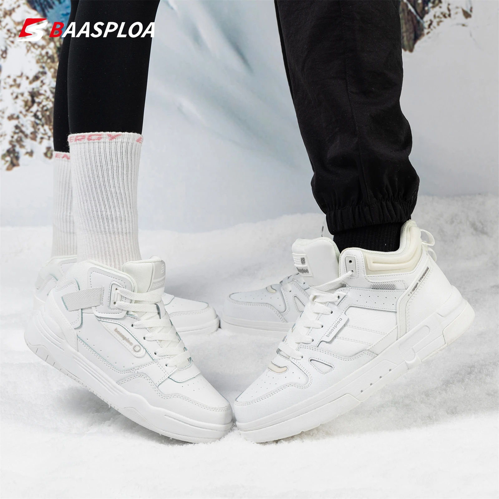 New Baasploa Men's Winter Cotton Shoes Thickened Men's Shoes Outdoor Non-Slip Waterproof Men's Casual Sports Walking Shoes New Baasploa Men's Winter Cotton Shoes Thickened Men's Shoes Outdoor Non-Slip Waterproof Men's Casual Sports Walking Shoes