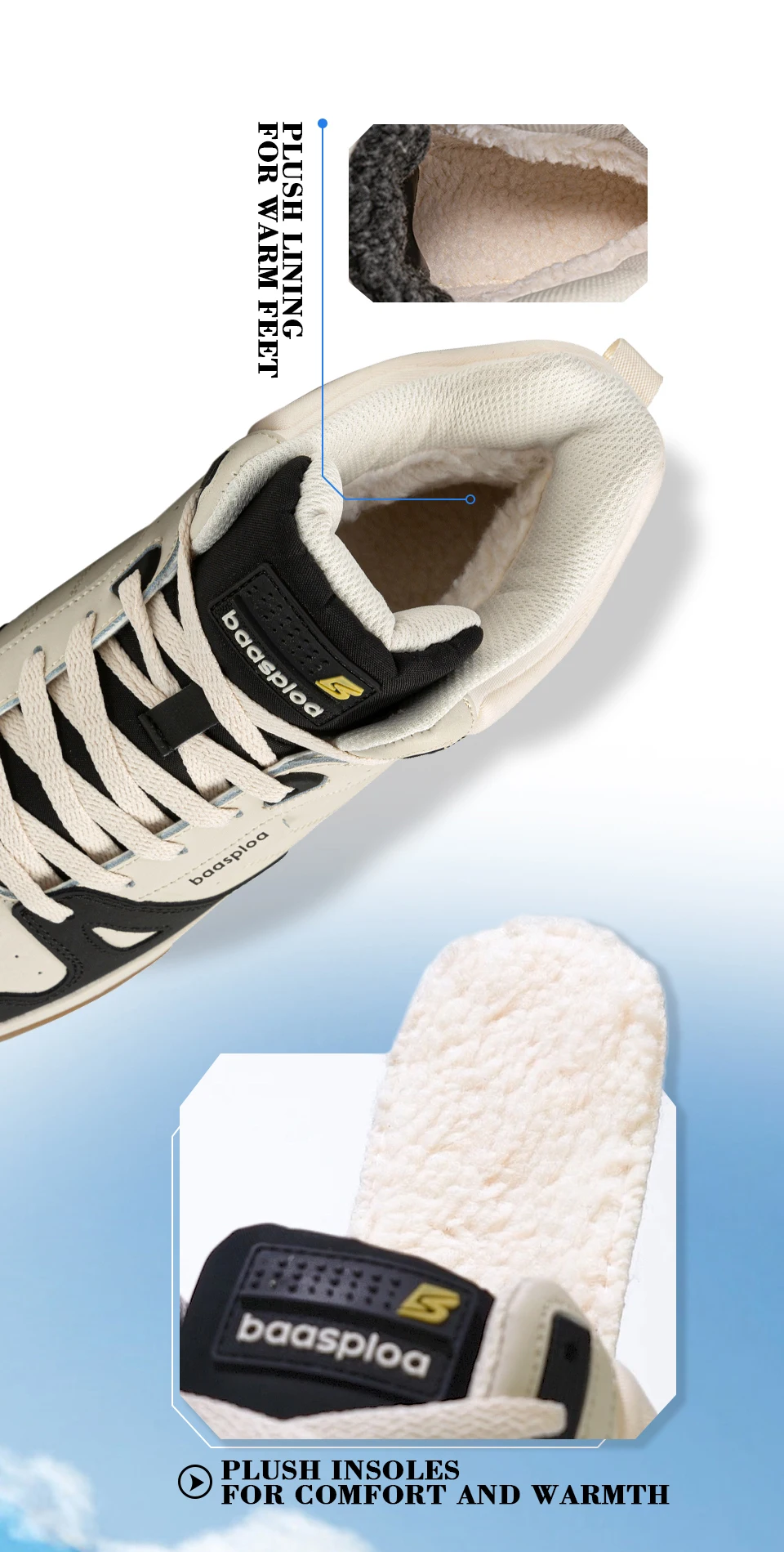 New Baasploa Men's Winter Cotton Shoes Thickened Men's Shoes Outdoor Non-Slip Waterproof Men's Casual Sports Walking Shoes New Baasploa Men's Winter Cotton Shoes Thickened Men's Shoes Outdoor Non-Slip Waterproof Men's Casual Sports Walking Shoes