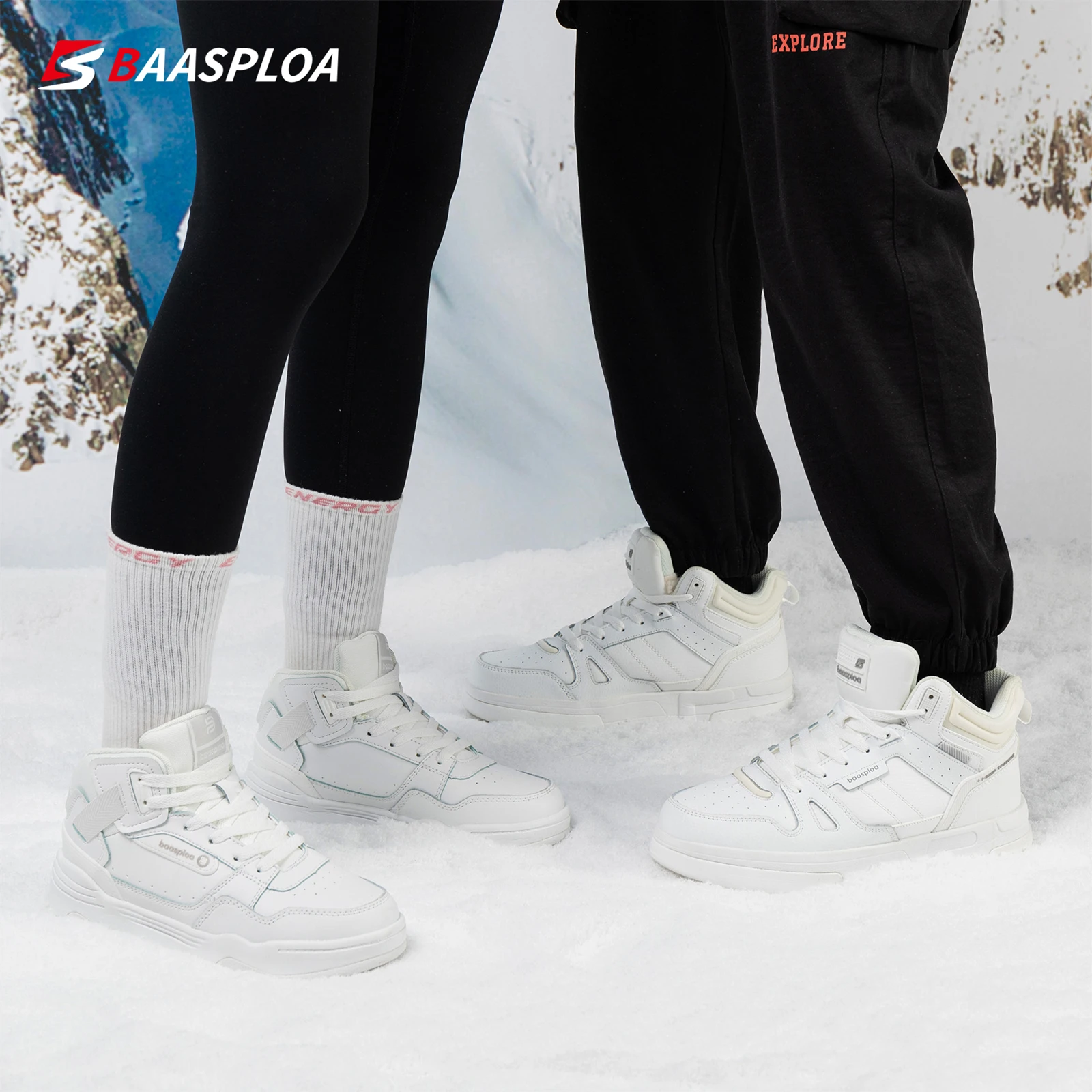 New Baasploa Men's Winter Cotton Shoes Thickened Men's Shoes Outdoor Non-Slip Waterproof Men's Casual Sports Walking Shoes New Baasploa Men's Winter Cotton Shoes Thickened Men's Shoes Outdoor Non-Slip Waterproof Men's Casual Sports Walking Shoes