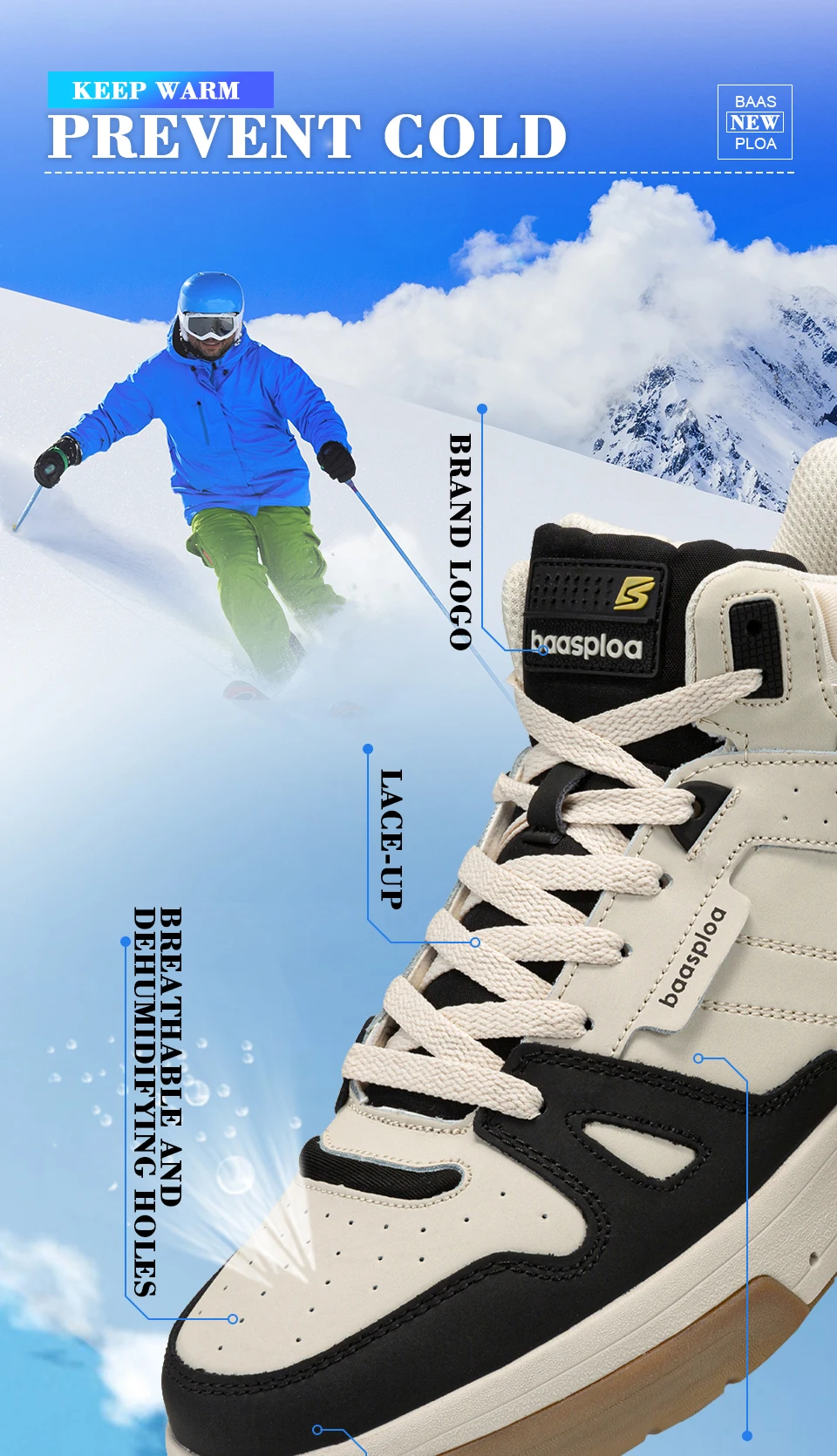 New Baasploa Men's Winter Cotton Shoes Thickened Men's Shoes Outdoor Non-Slip Waterproof Men's Casual Sports Walking Shoes New Baasploa Men's Winter Cotton Shoes Thickened Men's Shoes Outdoor Non-Slip Waterproof Men's Casual Sports Walking Shoes