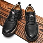 Offical Men's Sneakers Leather Men Casual Shoes Moccasins Breathable Retro Men Sports Walking Shoe Outdoors Hiking Sneakers - Image 4