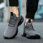 Oiaano Barefoot Man Sport Shoes Mesh Light Breathable Lace-Up Sneakers Causal Soft Sole Leisure Zero Drop Outdoor Work Jogging