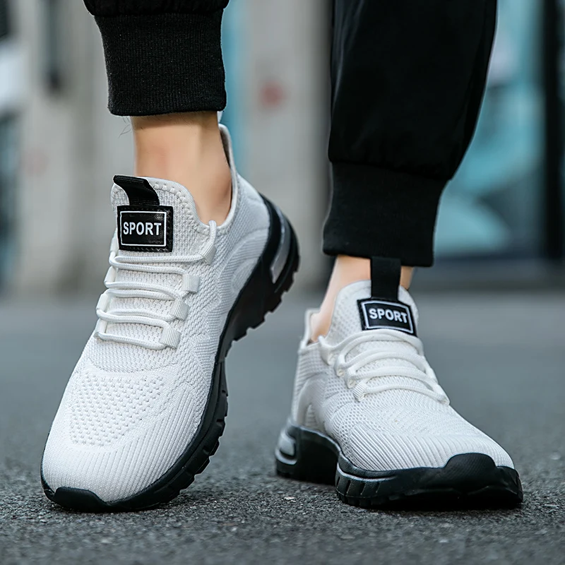 Oiaano Barefoot Man Sport Shoes Mesh Light Breathable Lace-Up Sneakers Causal Soft Sole Leisure Zero Drop Outdoor Work Jogging